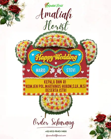 Papan Bunga Pernikahan Air Hangat Barat